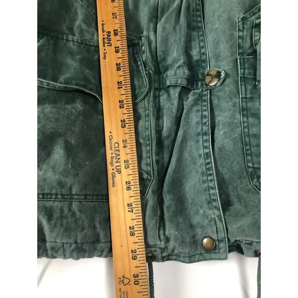 Vintage Brandon Thomas Coat Size large Green multicolor aztec lined Hoodie Jack